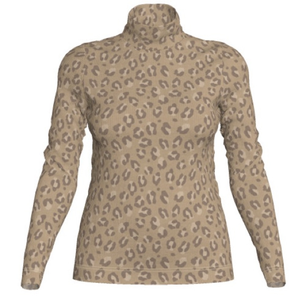 LuLaRoe Penelope Cheetah Print Mock turtleneck Medium